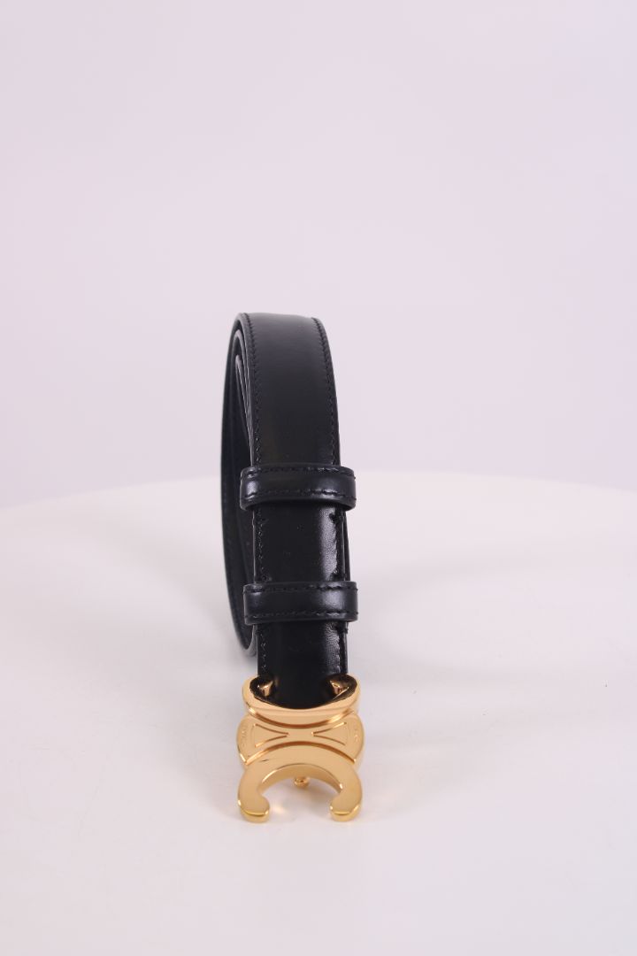 Celine Triomphe Belt Black S