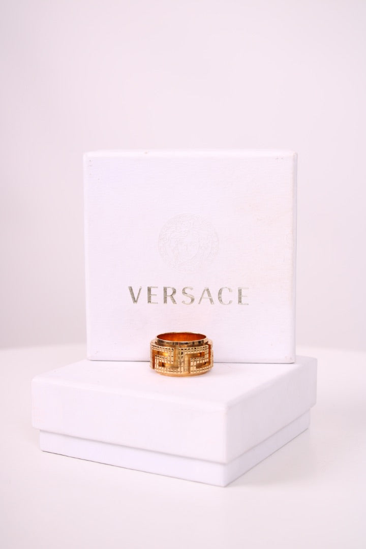 Versace Chunky Ring Gold Colour