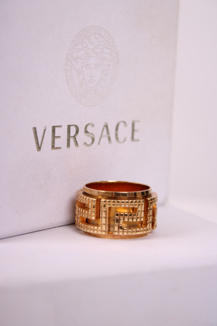 Versace Chunky Ring Gold Colour