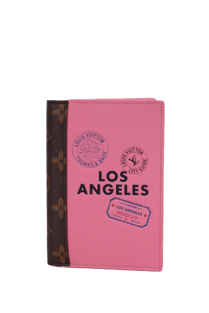 Louis Vuitton Los Angeles Passport Holder Tan/ Pink