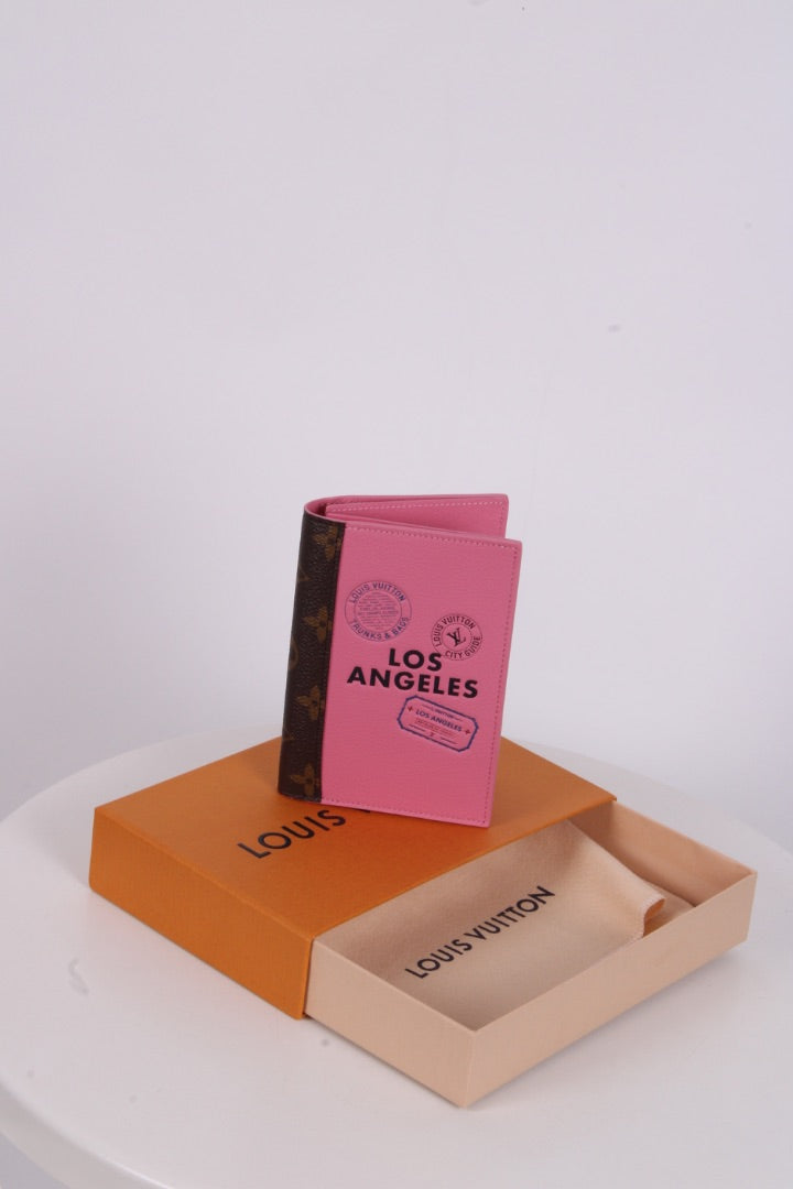 Louis Vuitton Los Angeles Passport Holder Tan/ Pink