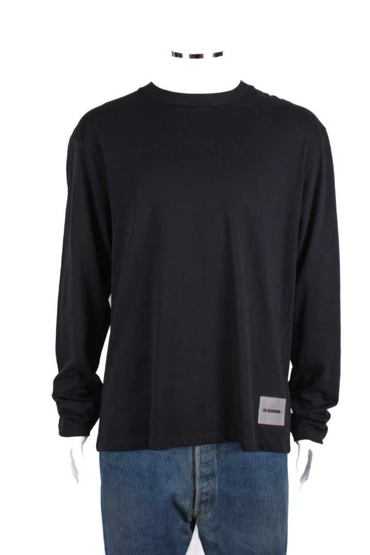 Jil Sander+ L/S Logo Patch Top Navy XXL