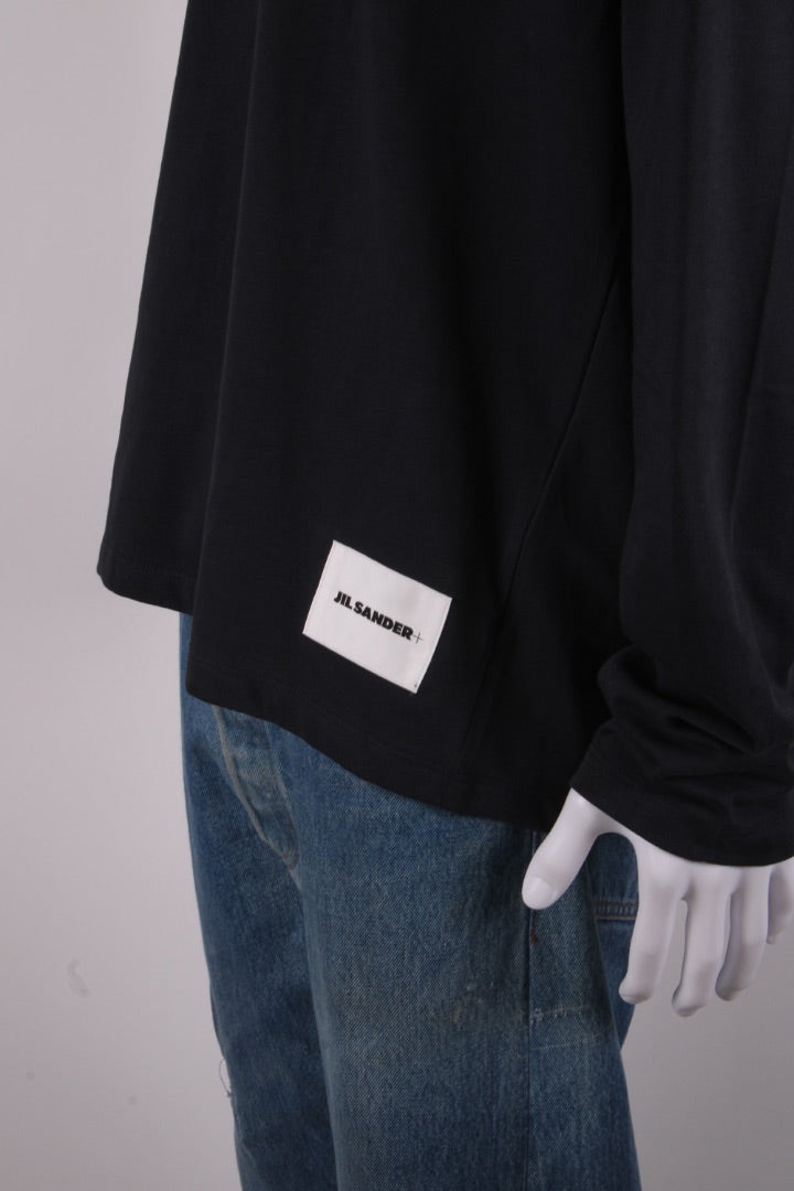 Jil Sander+ L/S Logo Patch Top Navy XXL