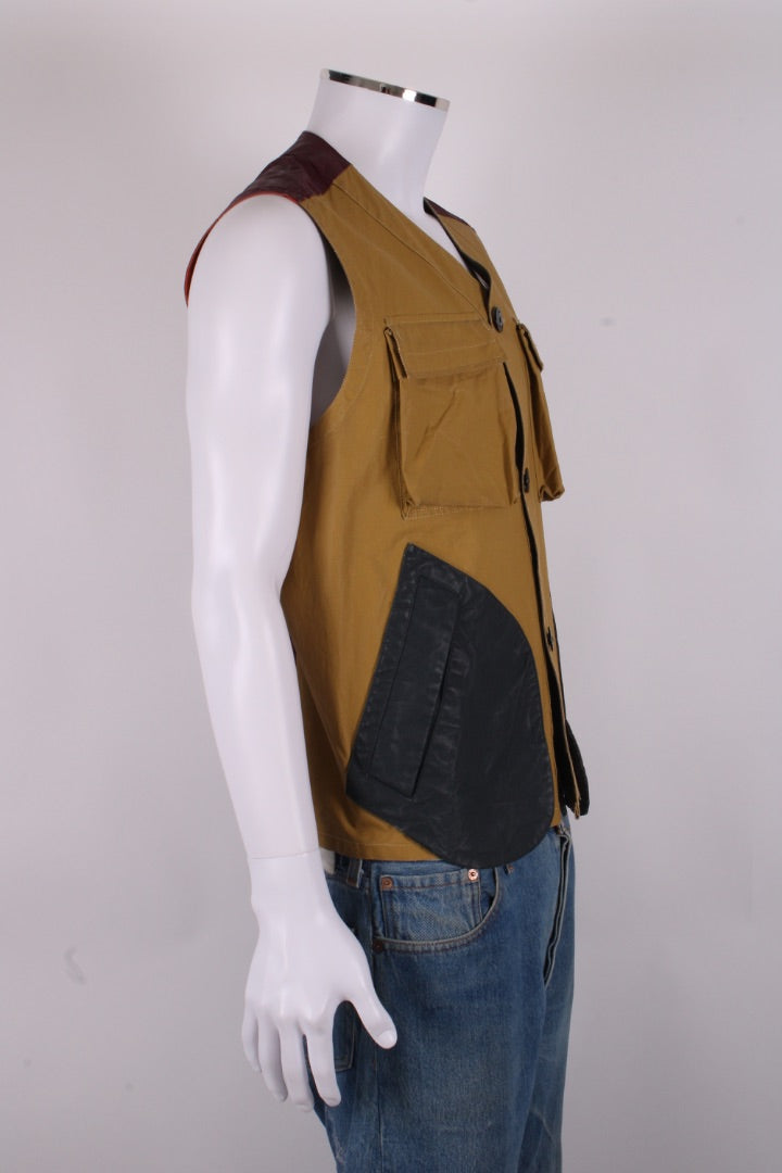 Stone Island Tela Placcata Bicolour Vest Mustard/ Orange M