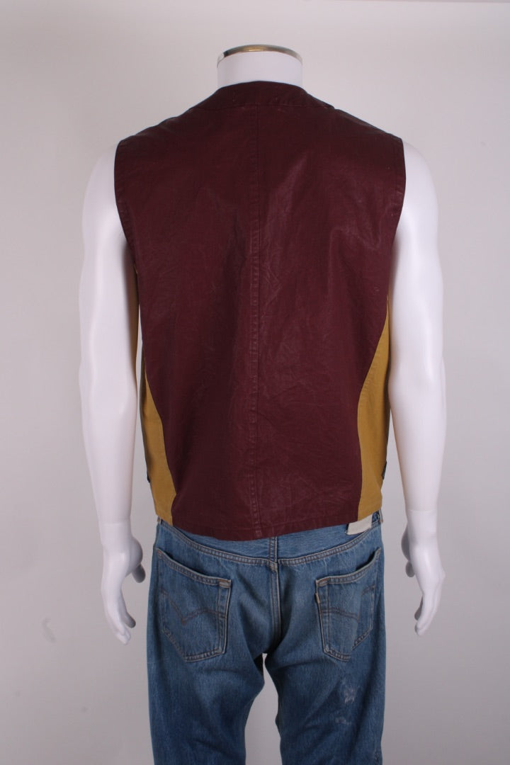 Stone Island Tela Placcata Bicolour Vest Mustard/ Orange M