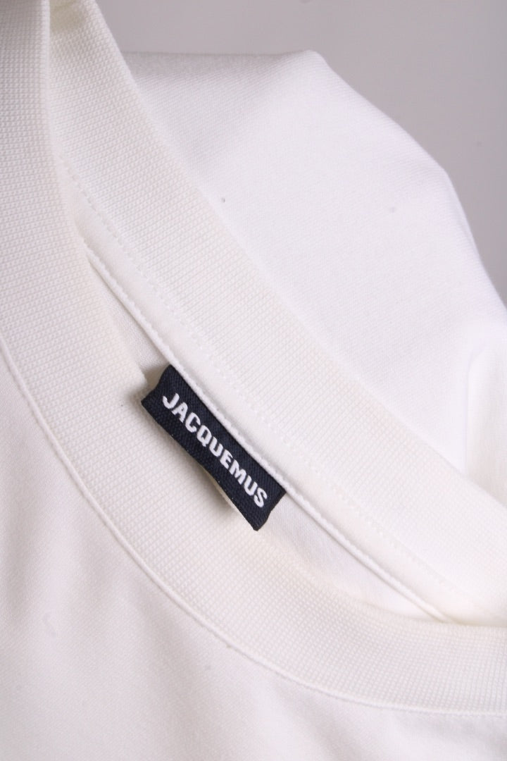 Jacquemus L/S Logo Sleeve Top White/ Red XL