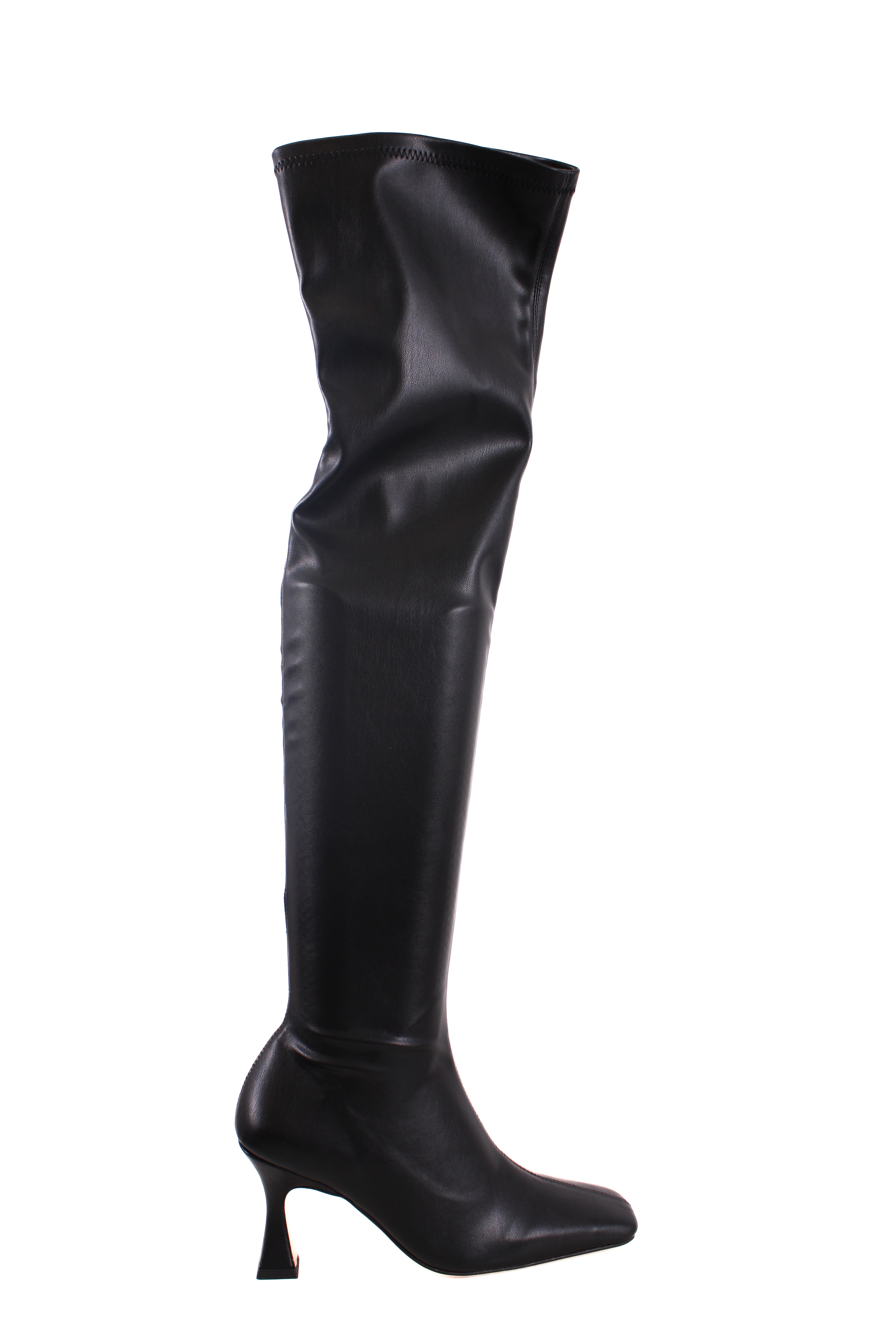 Tony Bianco Fancy Faux Leather Knee Boots Black 3