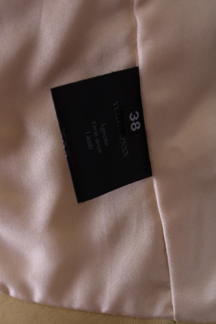 Yves Salomon Leather Jacket Yellow 10