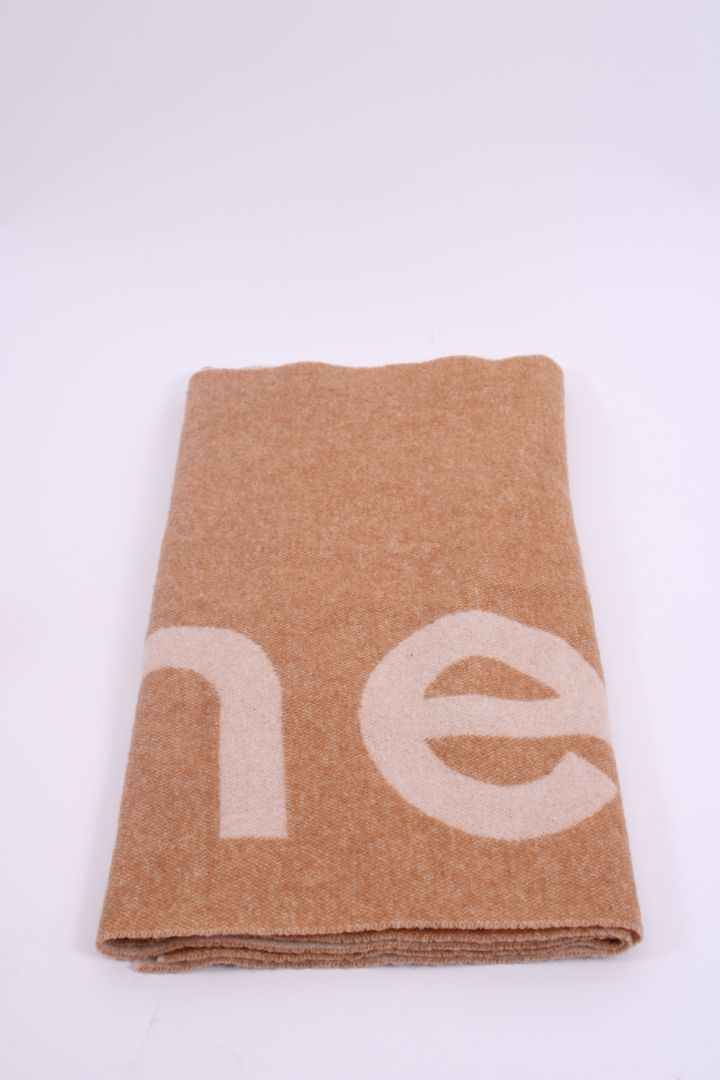 Acne Studios Logo Scarf Beige