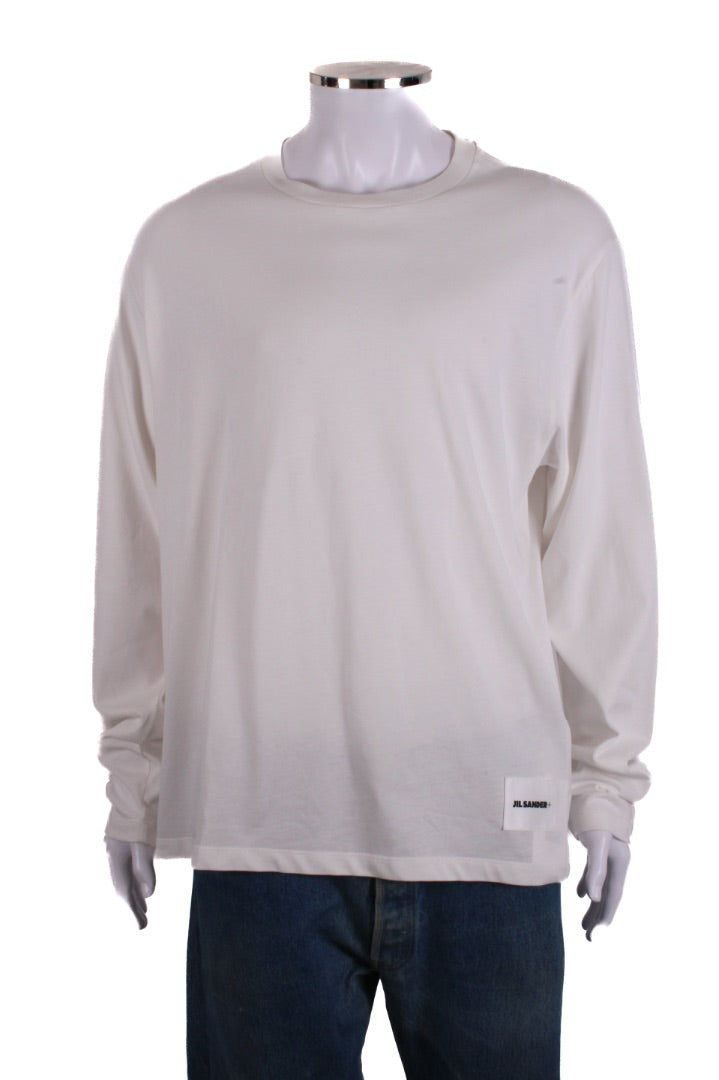 Jil Sander+ L/S Logo Patch Top White XXL