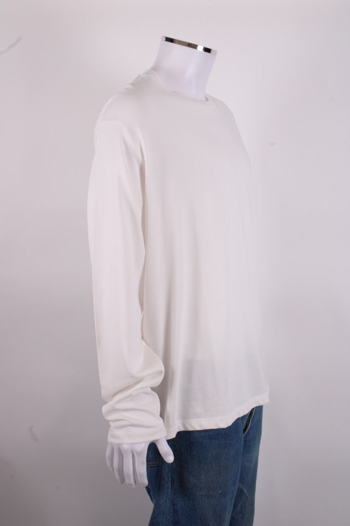 Jil Sander+ L/S Logo Patch Top White XXL
