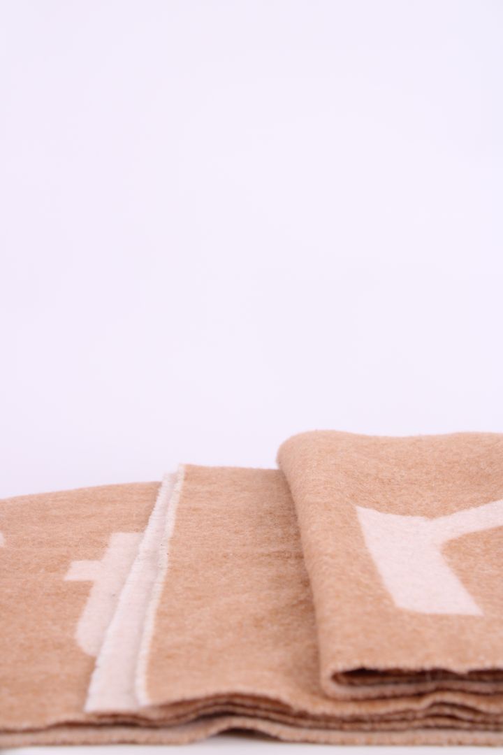 Acne Studios Logo Scarf Beige