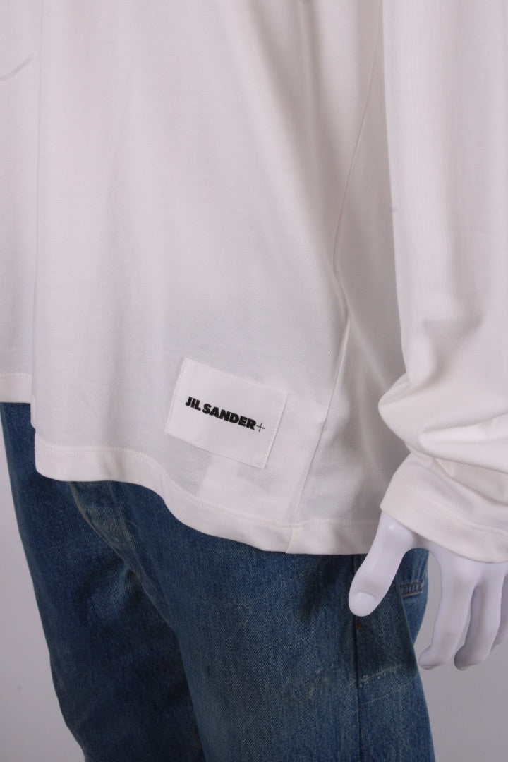 Jil Sander+ L/S Logo Patch Top White XXL