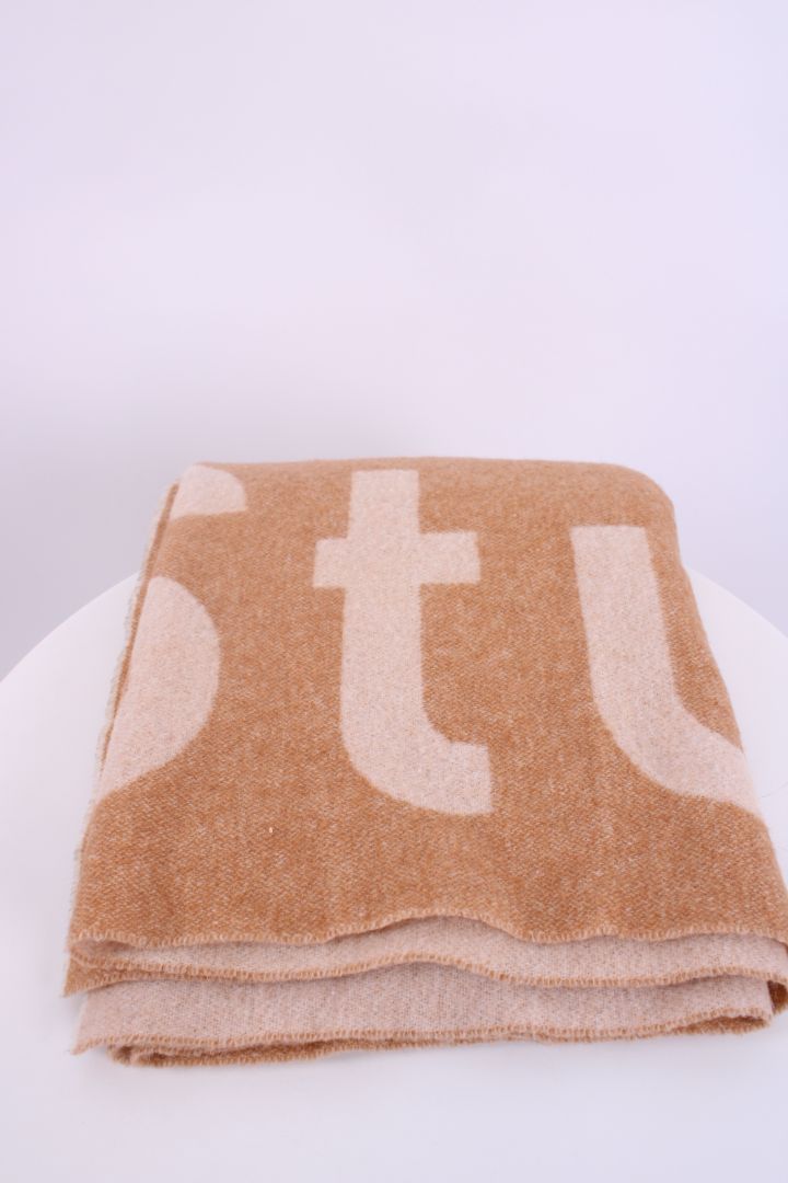 Acne Studios Logo Scarf Beige