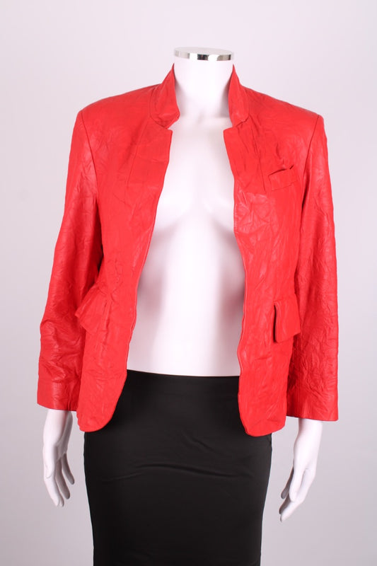 Zadig & Voltaire Leather Jacket Red 10