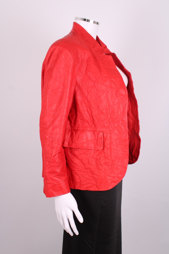 Zadig & Voltaire Leather Jacket Red 10