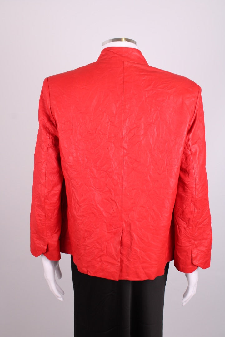 Zadig & Voltaire Leather Jacket Red 10