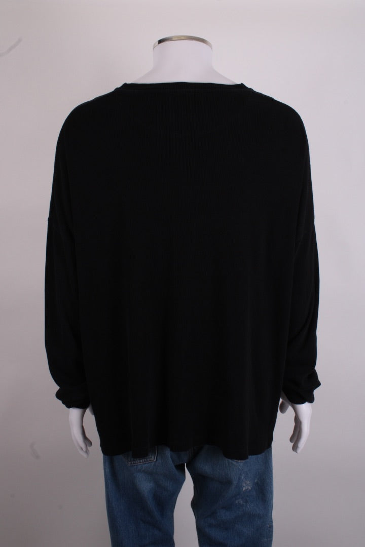 Loewe L/S Embroidered Logo Rib Top Black XL
