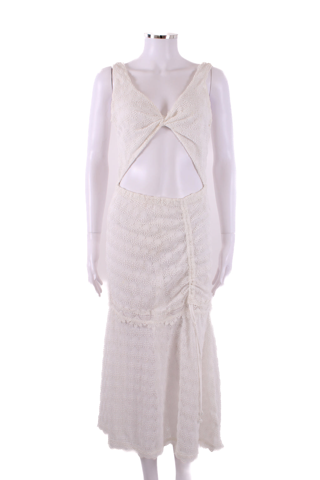 Waimari S/S Cut Out Dress White S