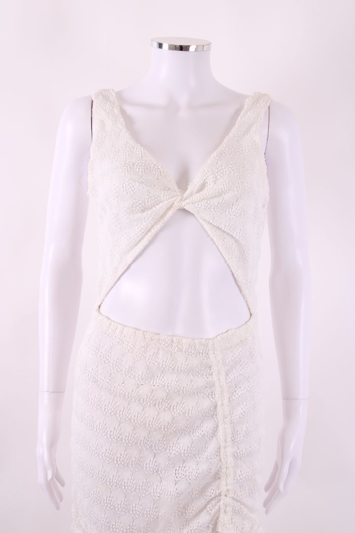 Waimari S/S Cut Out Dress White S