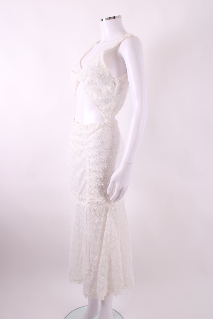 Waimari S/S Cut Out Dress White S