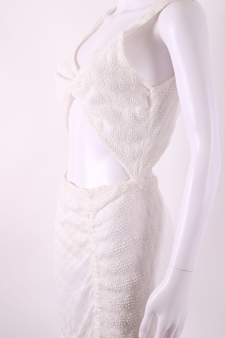 Waimari S/S Cut Out Dress White S