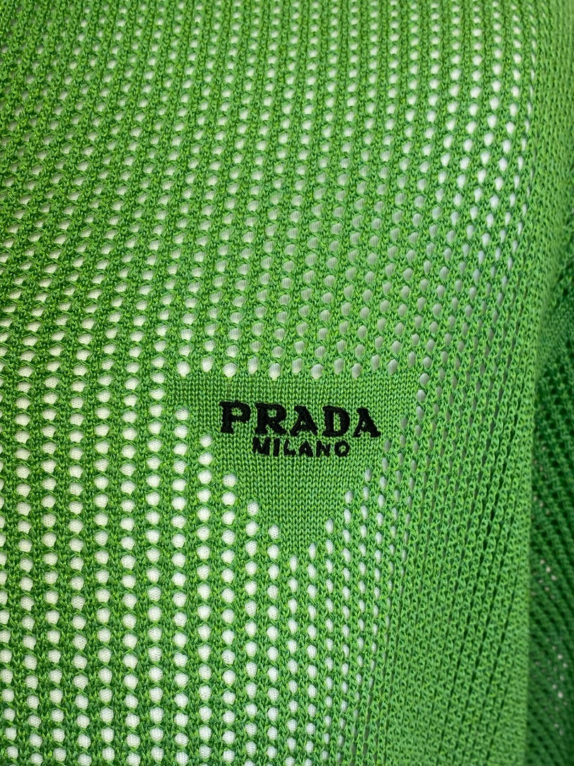 Prada Knit Polo Green M