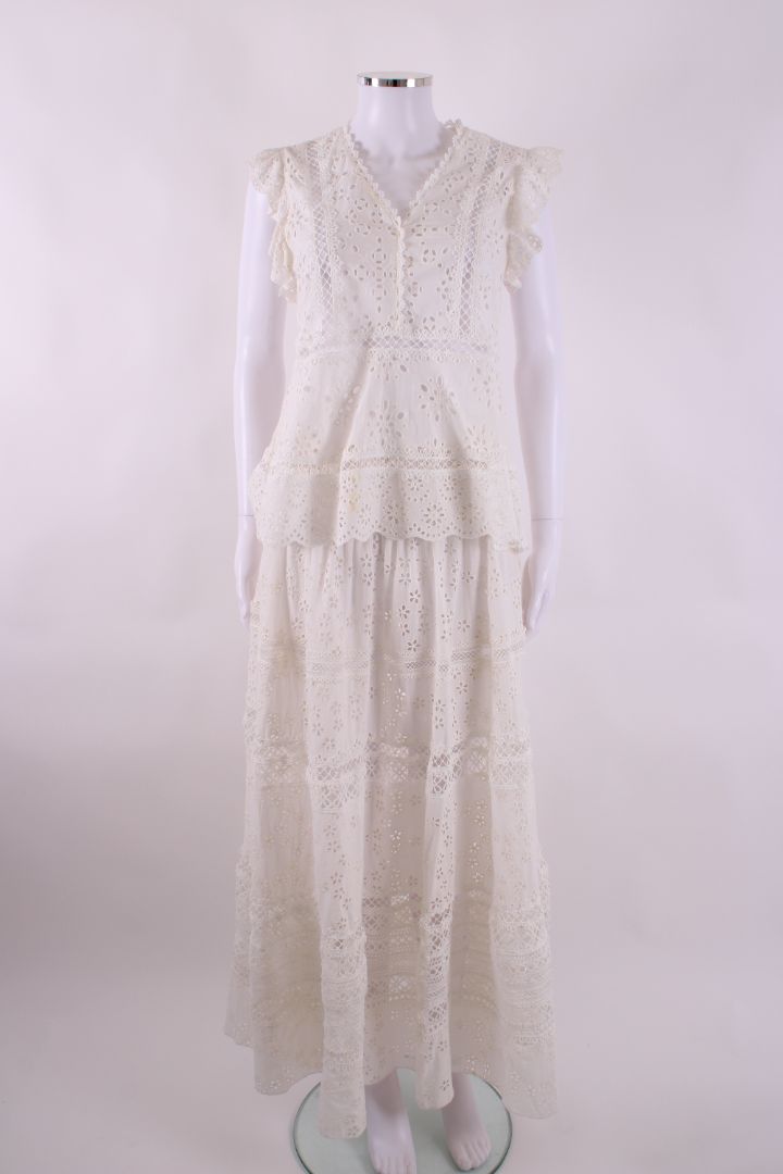 Miss June Broderie Blouse White S
