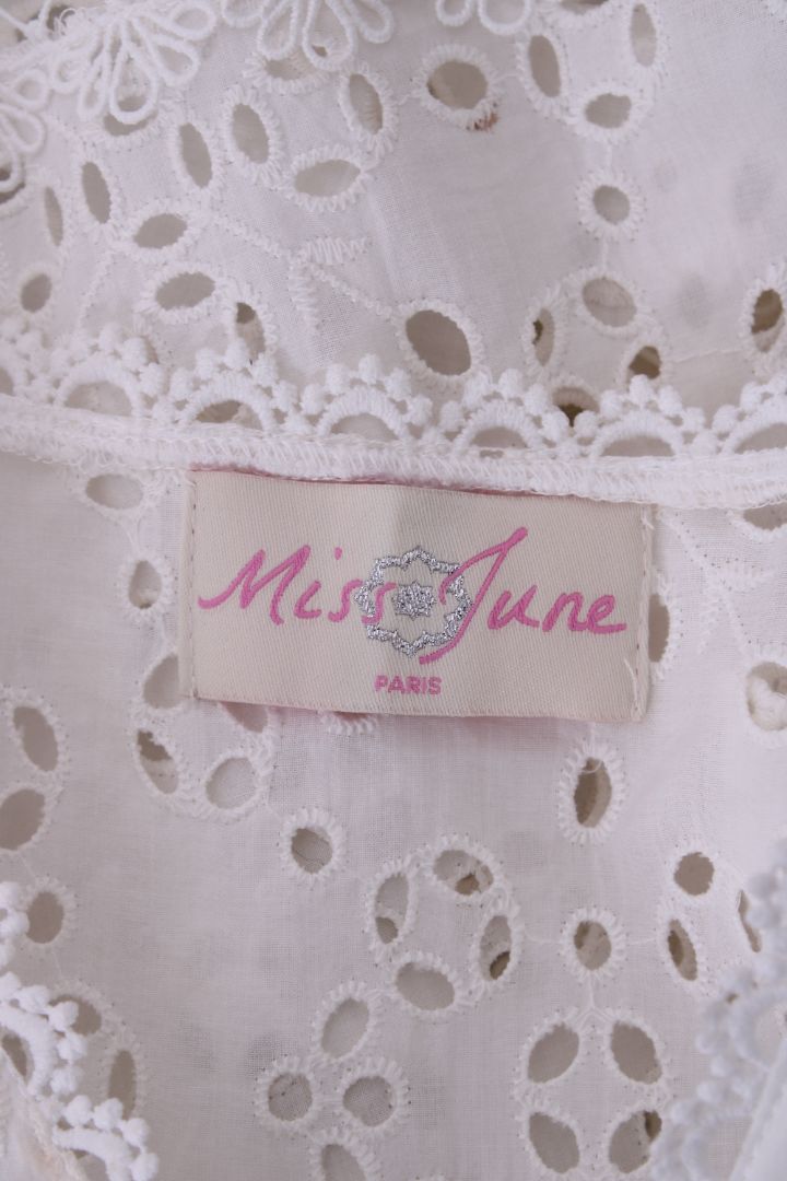 Miss June Broderie Blouse White S