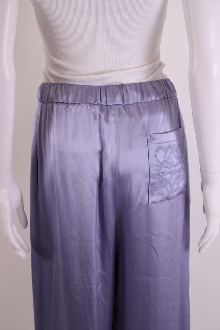 Loewe Silk satin pleated pants Lilac XS