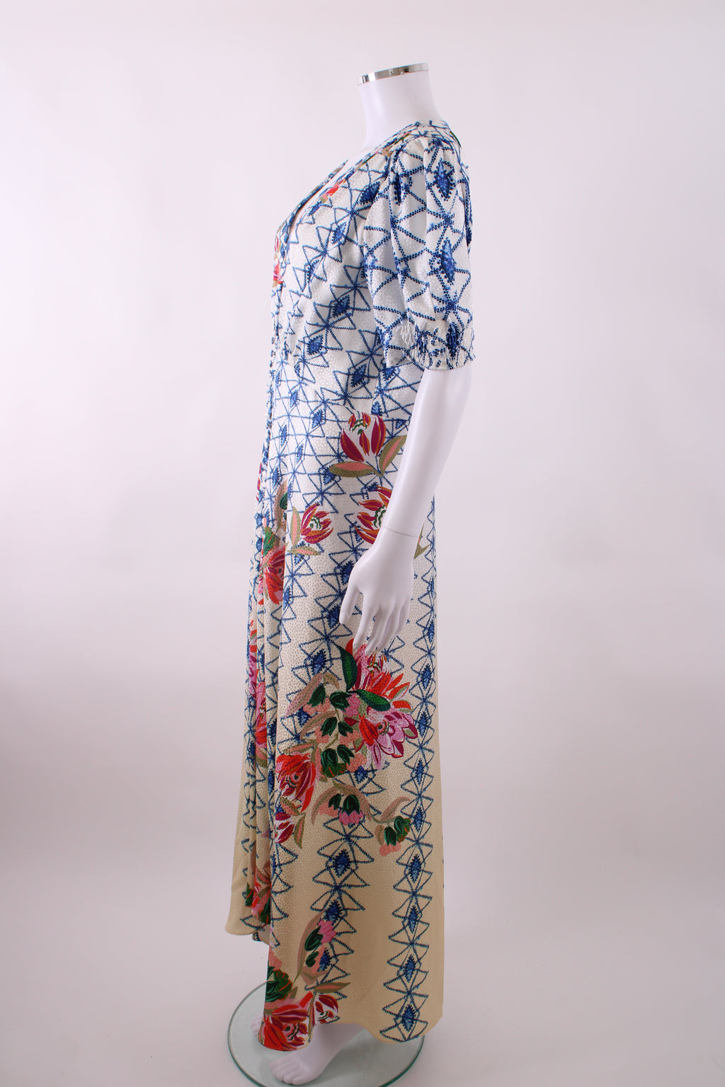 Saloni Printed Tea Dress Multi 18