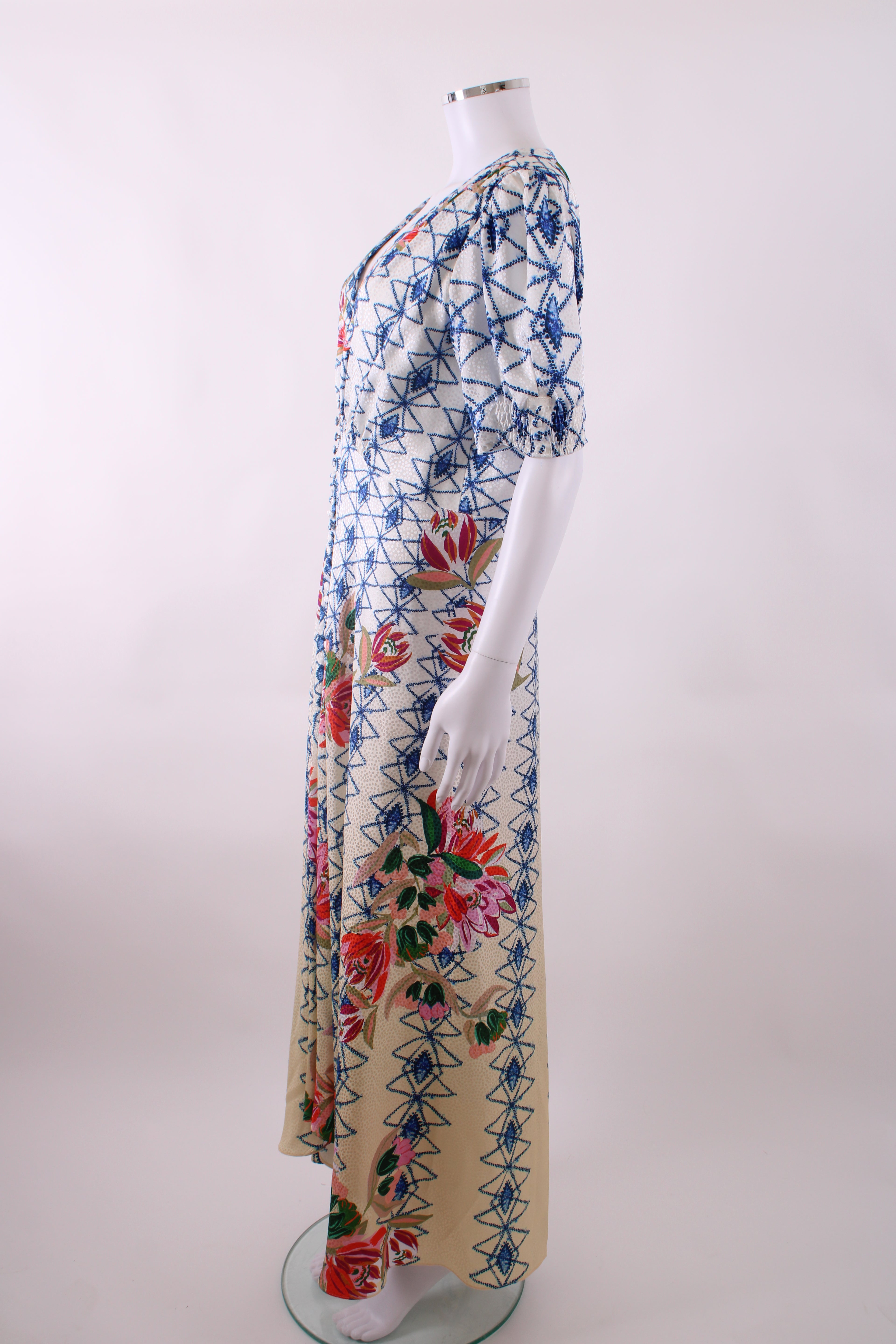 Saloni Printed Tea Dress Multi 18