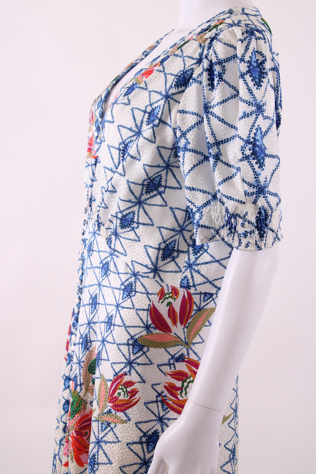 Saloni Printed Tea Dress Multi 18