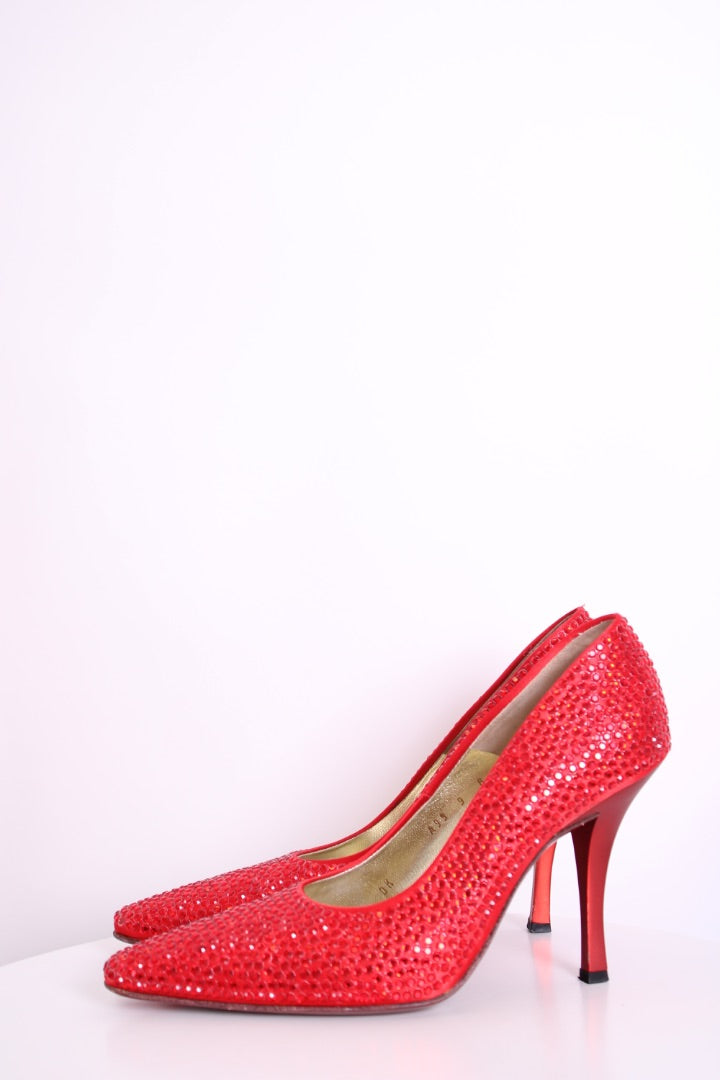 Salvatore Ferragamo 1999 Marylin Monroe Tribute Heels Red