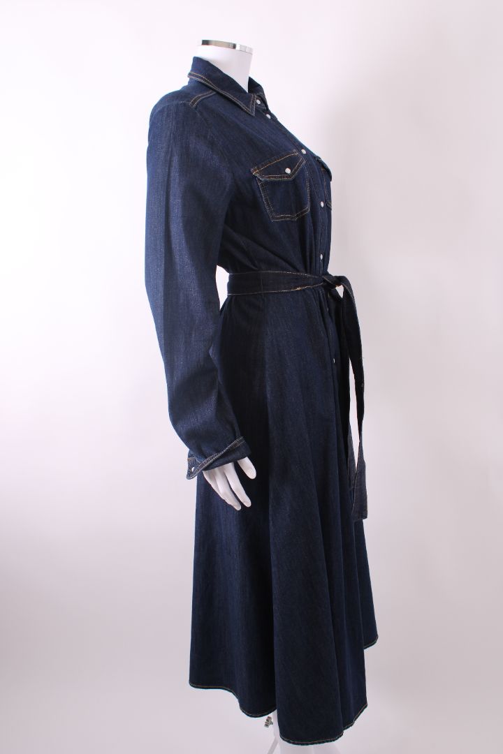 Emme Marella L/S Belted Shirt Dress Denim 16