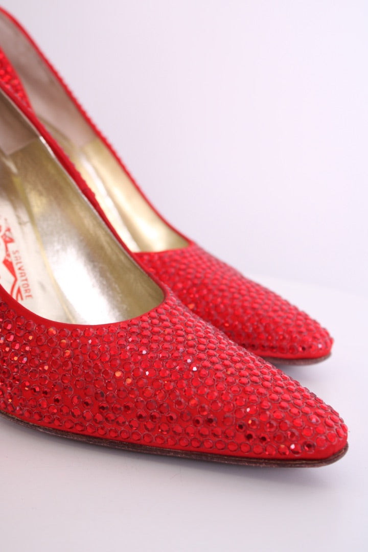Salvatore Ferragamo 1999 Marylin Monroe Tribute Heels Red