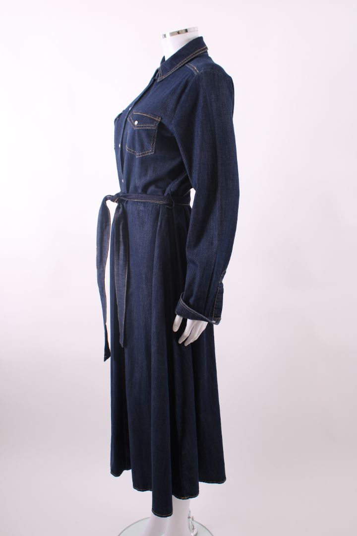 Emme Marella L/S Belted Shirt Dress Denim 16