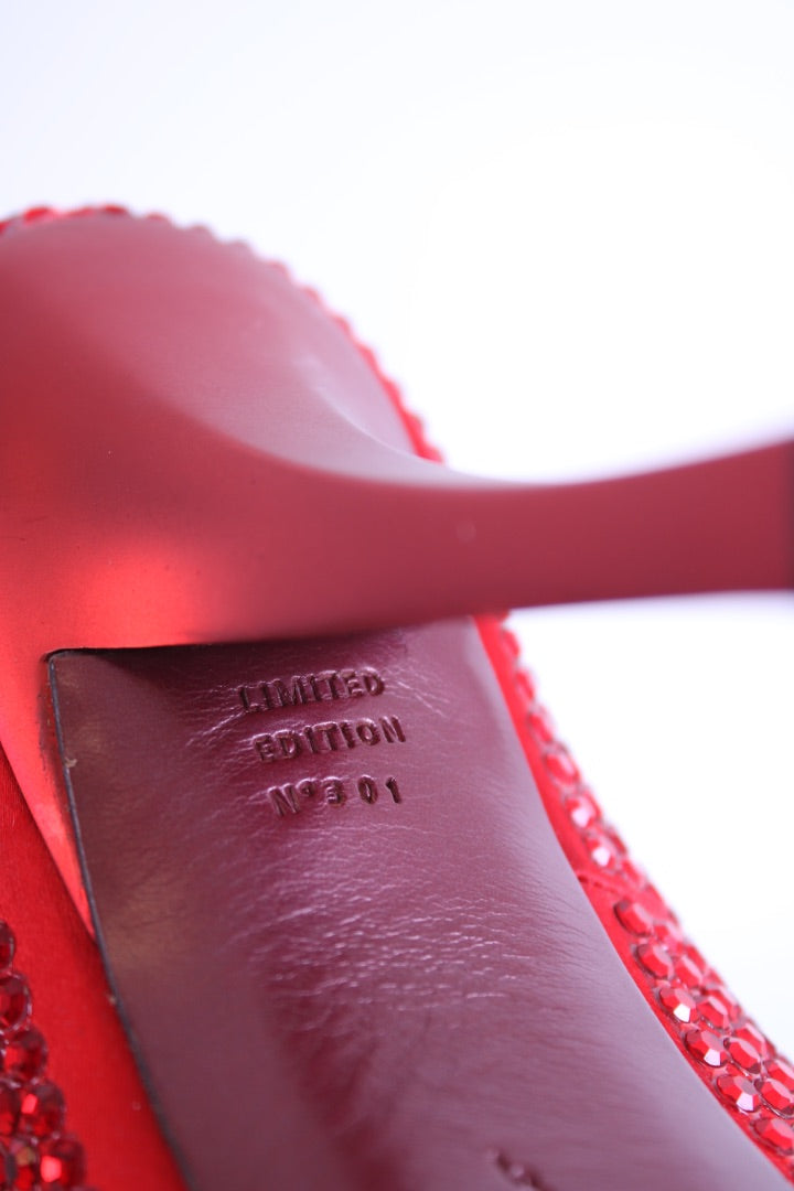 Salvatore Ferragamo 1999 Marylin Monroe Tribute Heels Red