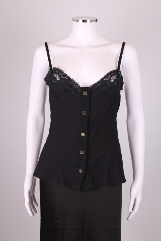 Dolce & Gabbana Lace Trim Camisole Black S