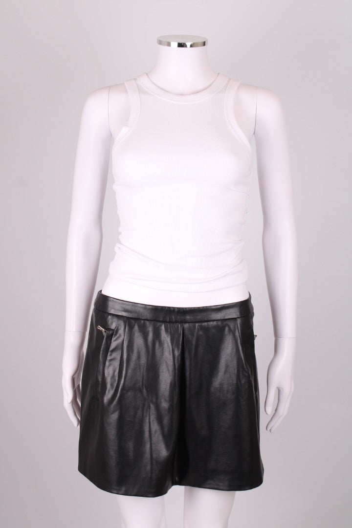 Prada Faux Mini Skirt Black S