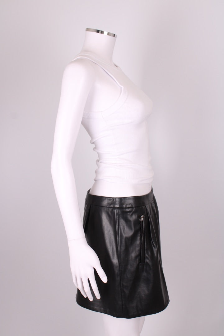 Prada Faux Mini Skirt Black S