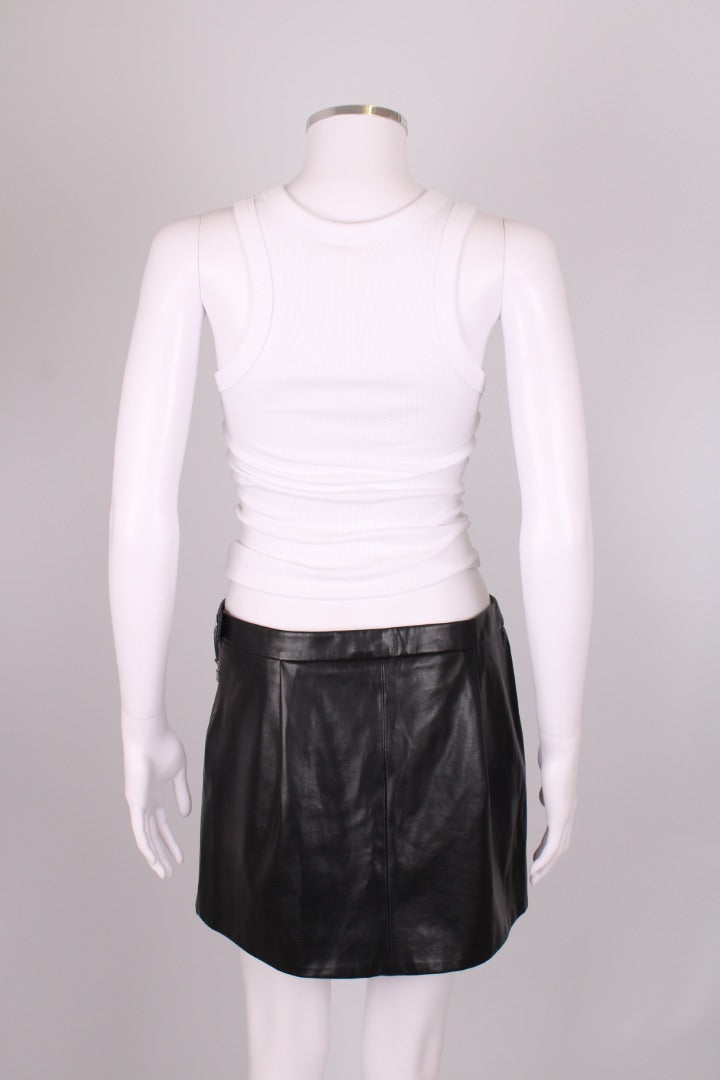 Prada Faux Mini Skirt Black S