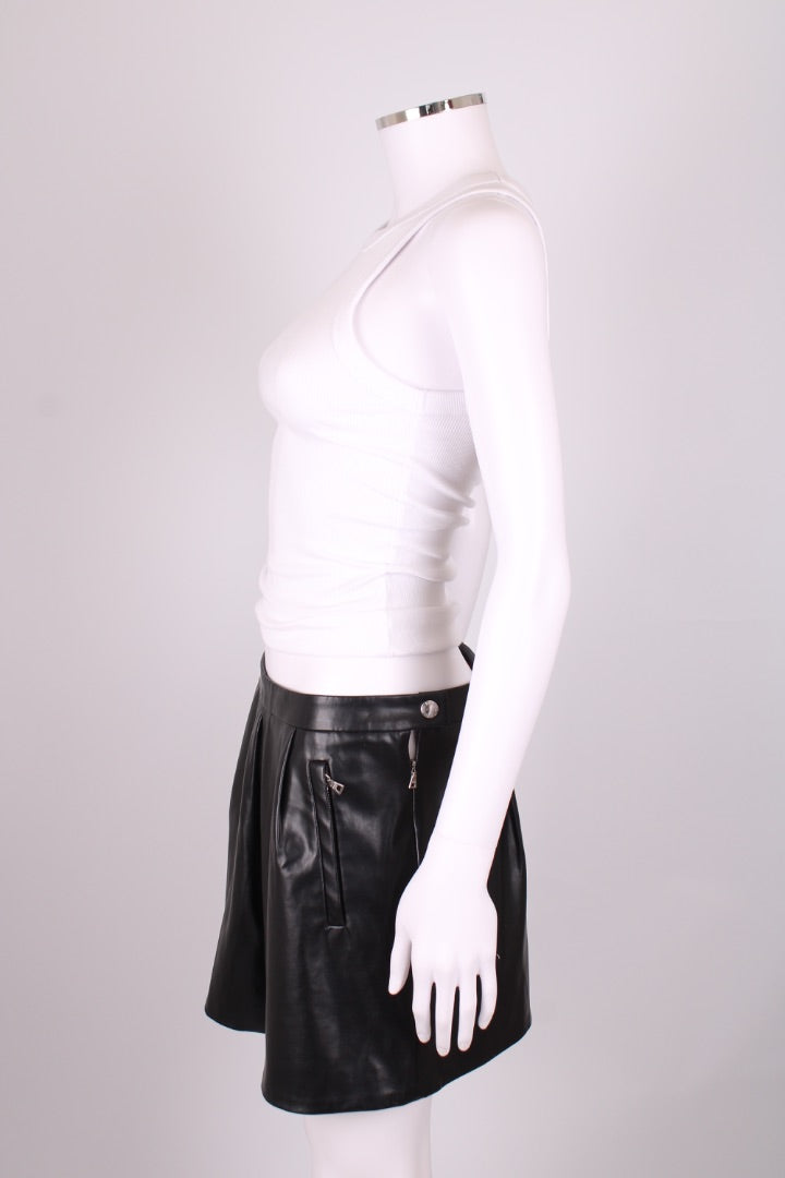 Prada Faux Mini Skirt Black S
