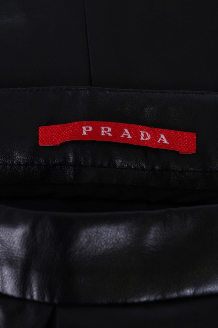 Prada Faux Mini Skirt Black S