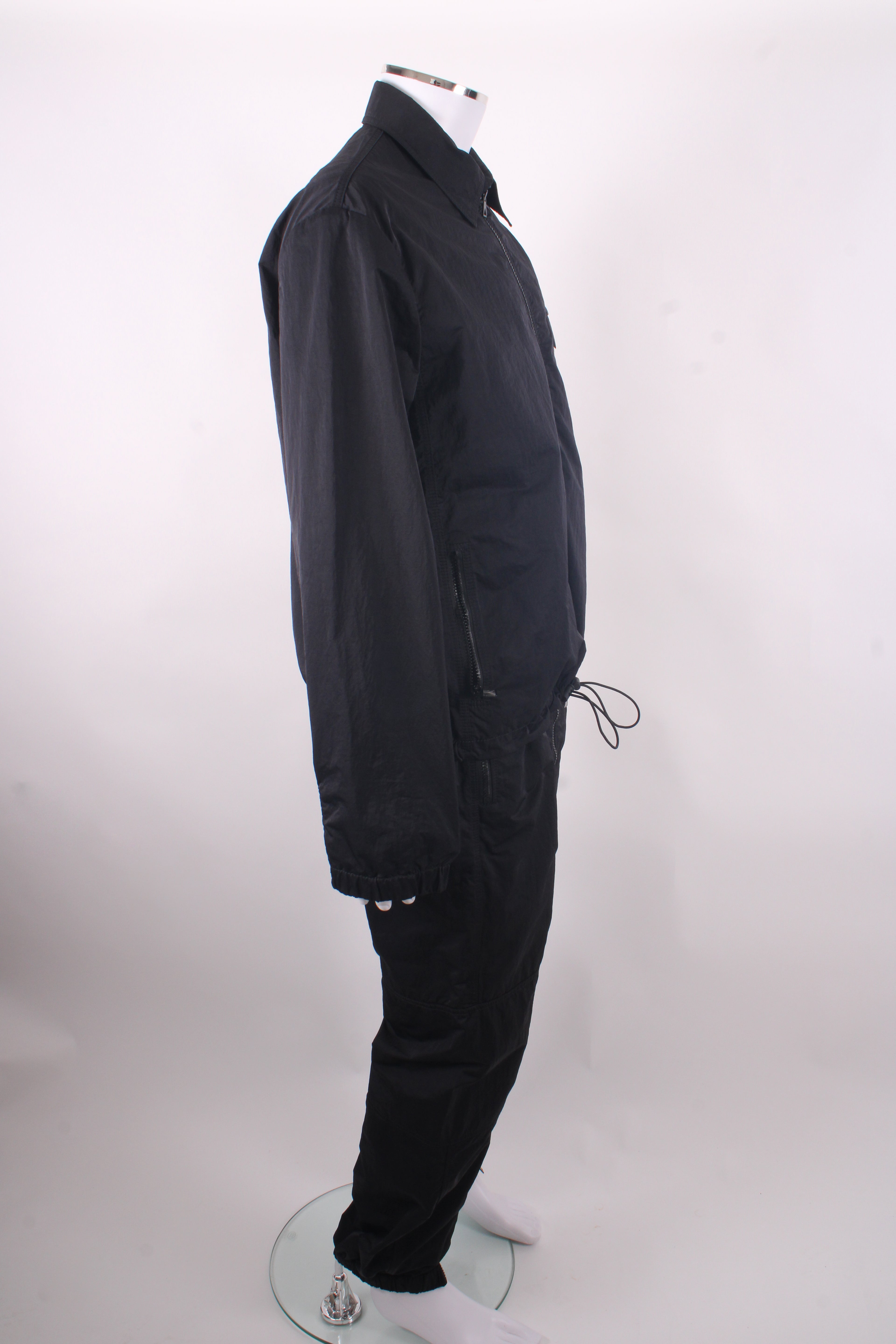 Bottega Veneta Triangle Pocket Nylon Jacket/ Jogger Co-ord Black L