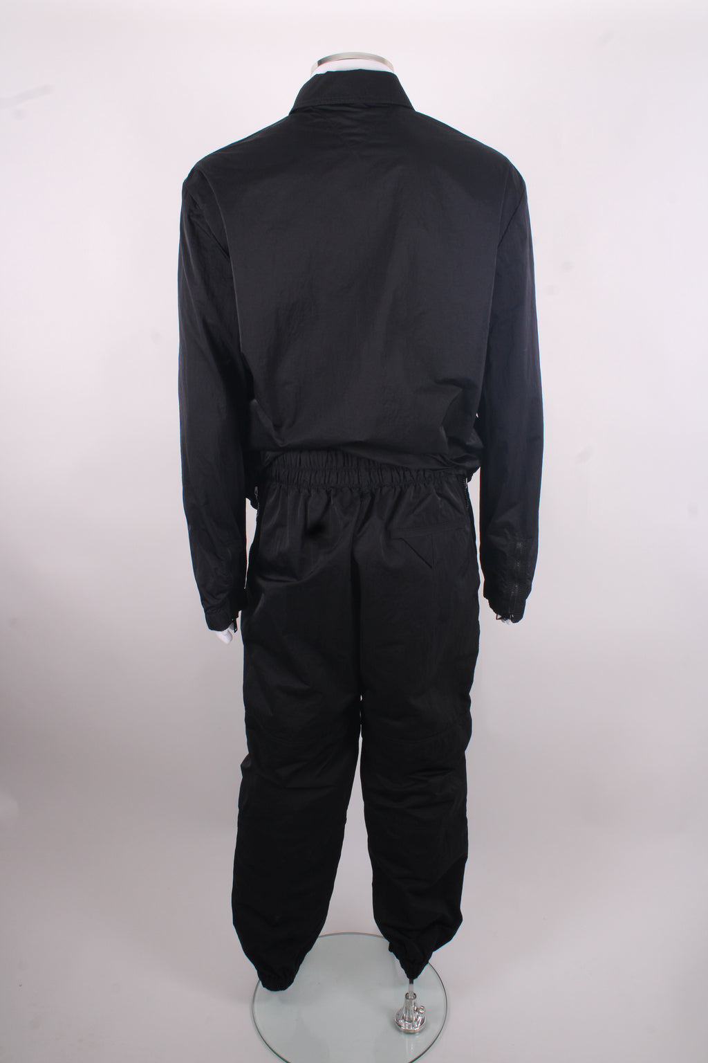 Bottega Veneta Triangle Pocket Nylon Jacket/ Jogger Co-ord Black L