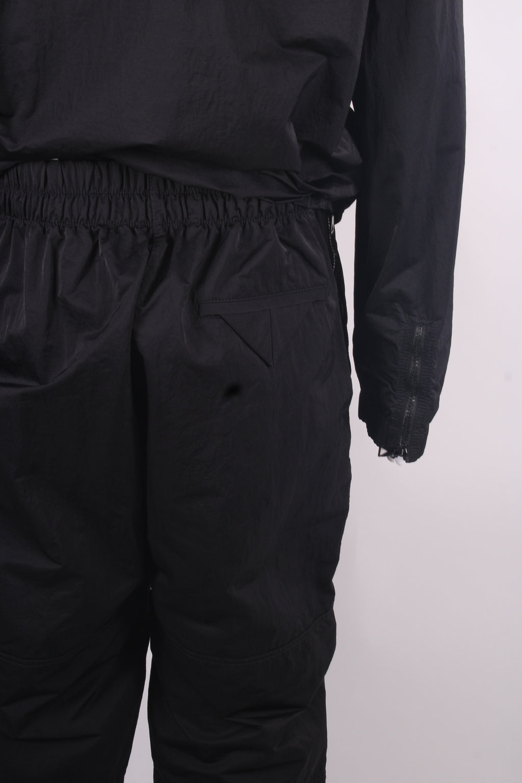 Bottega Veneta Triangle Pocket Nylon Jacket/ Jogger Co-ord Black L
