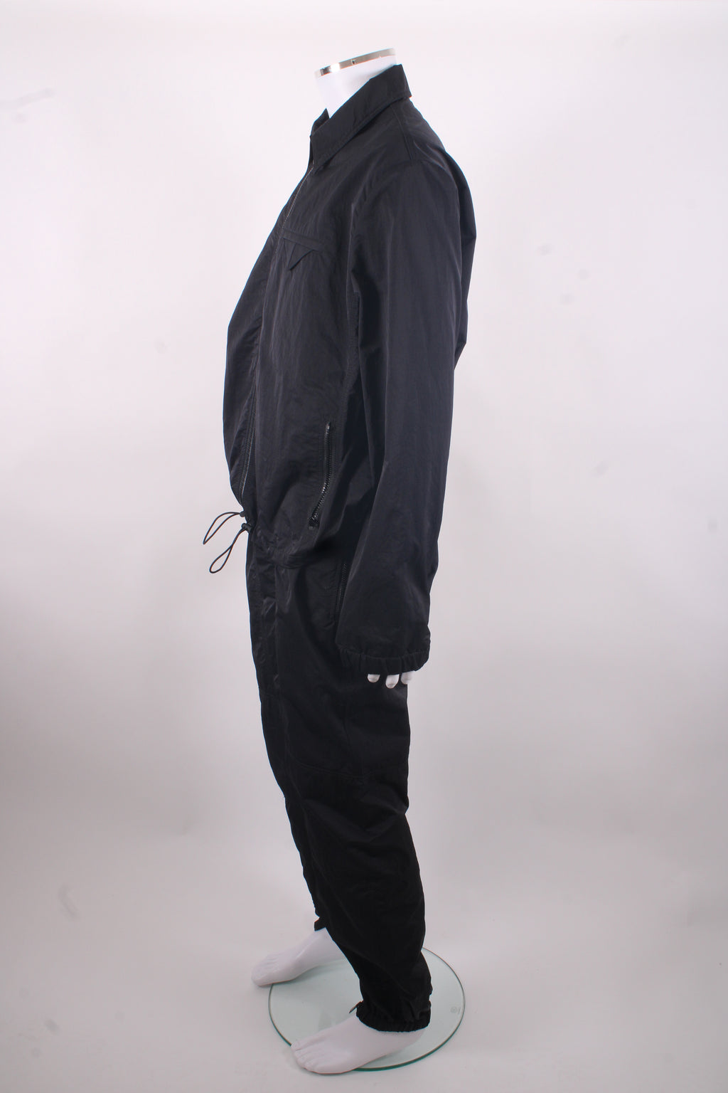 Bottega Veneta Triangle Pocket Nylon Jacket/ Jogger Co-ord Black L