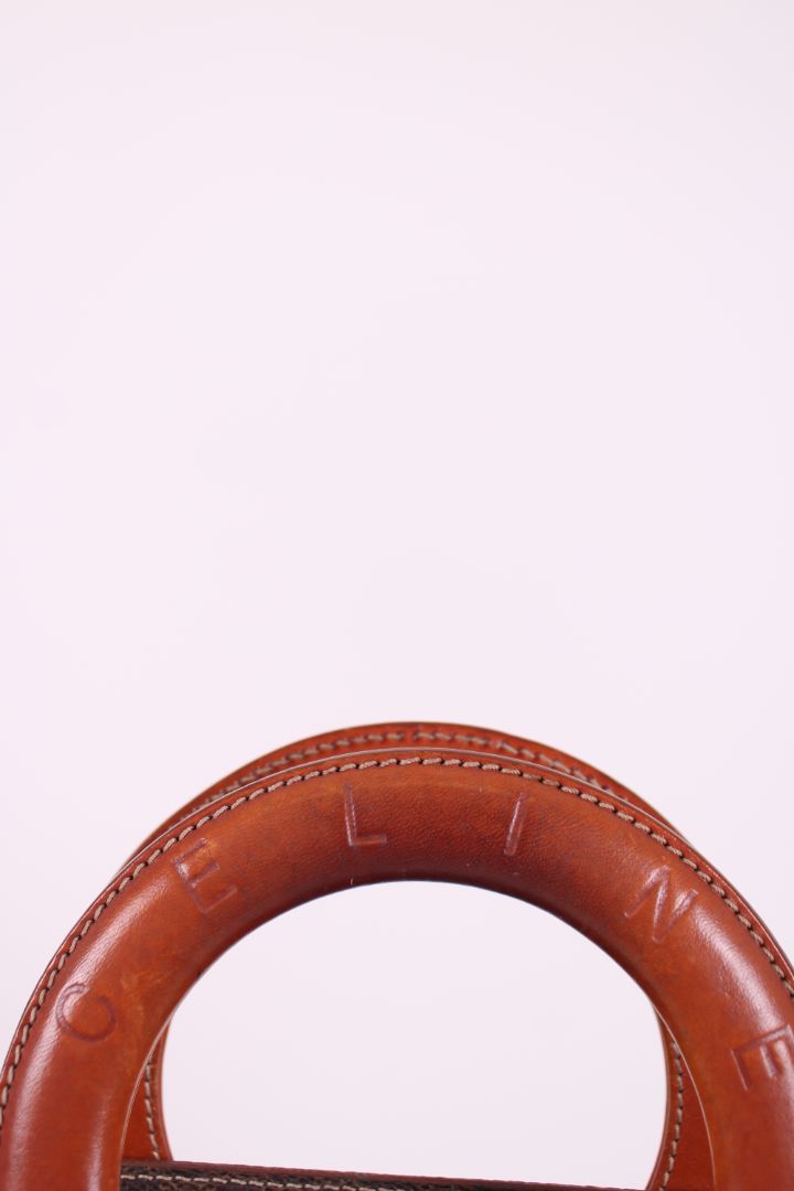 Celine Macadam Top Handle Tote Brown