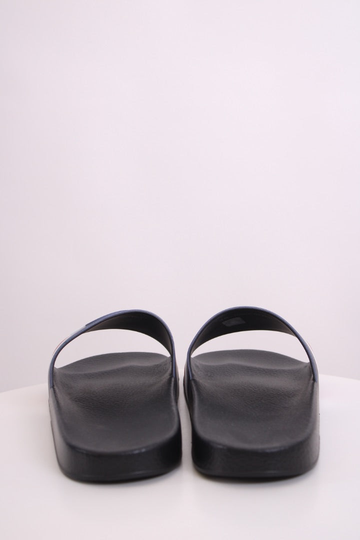 Moncler Basile Stripe Rubber Sliders Red/White/Blue 46